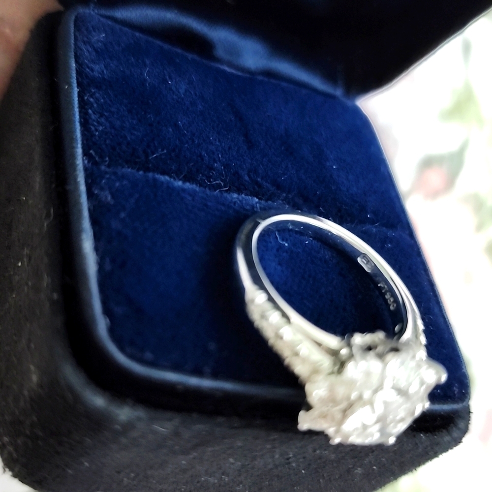 Harry Winston diamond ring sunflower collection engagement platinum D VS1 size 4 - Picture 10 of 15